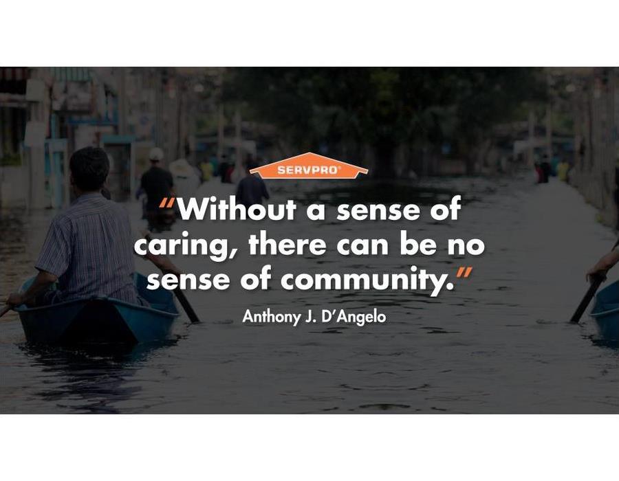 Quote from Anthony J. D'Angelo: "Without a sense of caring, there can be no sense of community."