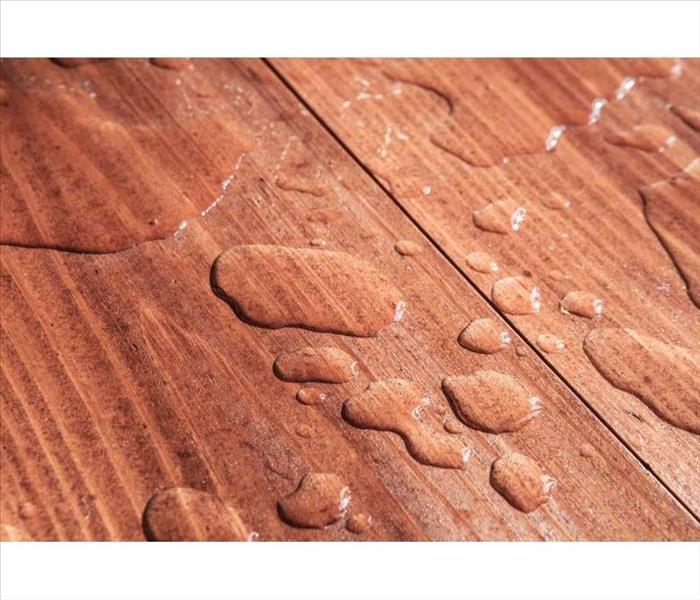 Water on hard wood floors